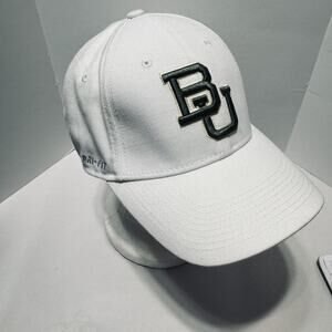 Nike Baylor Bears Fitted Baseball Cap Hat White Green BU Logo Legacy 91